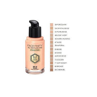 max factor facefinity all day flawless 3 in 1 foundation airbrush finish