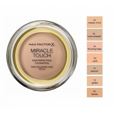 max factor miracle touch foundation, spf 30
